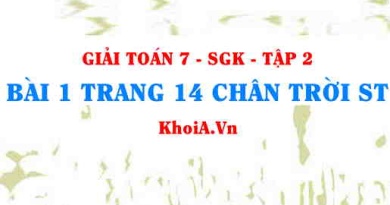 Bài 1 trang 14 Toán 7 Chân trời sáng tạo Tập 2